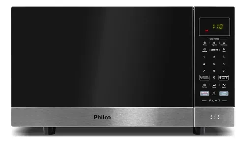 Micro-ondas Philco 28l Preto Espelhado Flat Pmo30f 127v