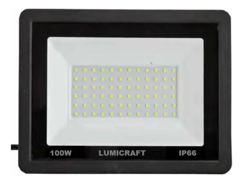 Reflector 100w Ip66 Negro Luz Fría 6500k 110v~265v Exterior