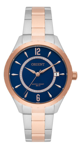 Relogio Orient Feminino Prata Com Rose Gold - Ftss1118 D2sr