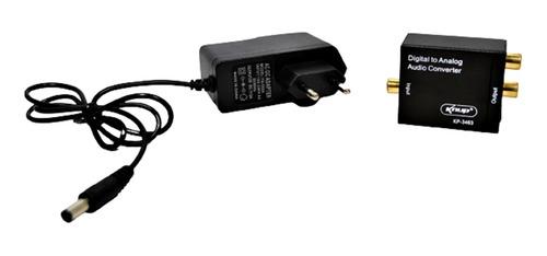 Conversor De Audio Digital Para Analogico Kp-3463 Knup Preto