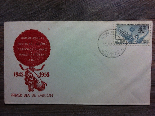 Timbre Postal De México Estampilla 1958 Y Sobre Primer Día