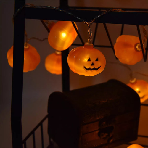 Adornos Decorativos De Calabazas Con Luces De Halloween De 3