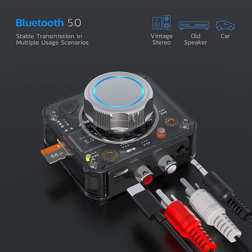 Zz Adaptador Estéreo 3.5 Mm 5.0 Receptor De Sonido Para