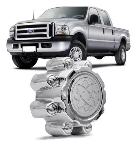 Calota Centro De Roda F250 F350 Cromada Espelhada Ford 