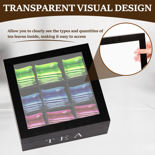 9 Compartimentos, Tapa Transparente Con Caja De Almacenamien
