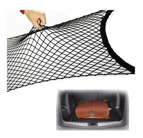 Imagem 4 de 7 de Rede Bolsa Para Porta Malas Pequeno De Carro Universal