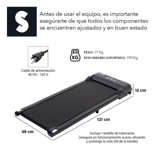Caminadora Eléctrica Portátil Con Control Remoto 2hp 6km Signa