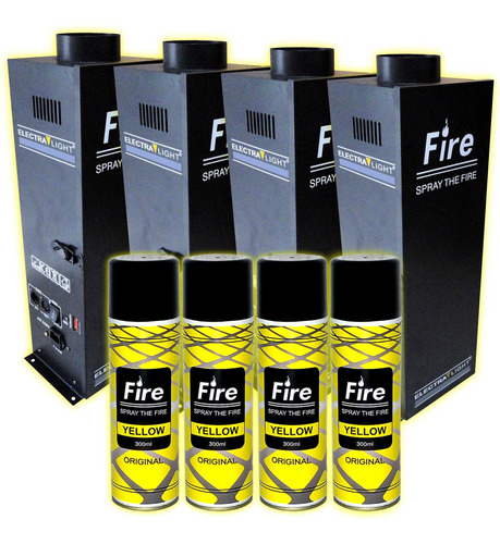 Kit 04 Maquinas De Fogo Dmx / Fire Machine Dmx - Com Refil