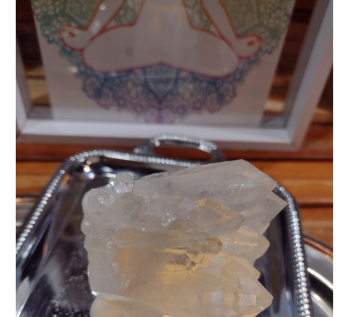 Cuarzo Cristal De Roca ( 200 Grs, 9 Cm) Agrupación De Punta