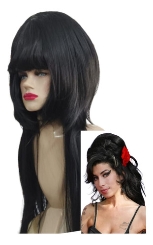 Peruca Sintética Personagem Cantora Amy Winehouse
