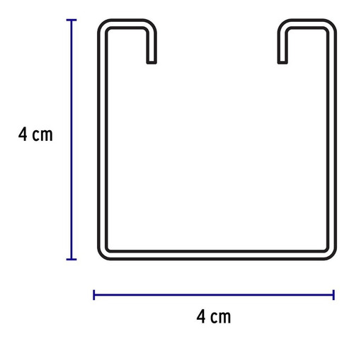 2 Perfiles Monocanal Perforado Volteck 1.5m 4x4cm Calibre 16