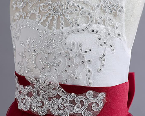 Vestido De Princesa De Encaje Con Bloques De Colores Para Ni