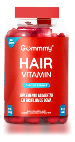 Gummmy Hair Vitamin (60 Gomas) - Sabor: Morango