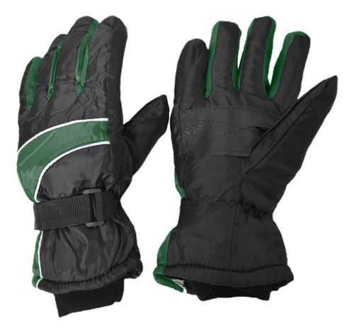 Guantes Invierno Termico Dama Impermeable Moto Ski Reforzado Color Verde Oscuro