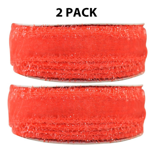 Imagen 1 de 4 de Listón Organza Chanel, 1 Pulgada, 2 Piezas, Varios Colores