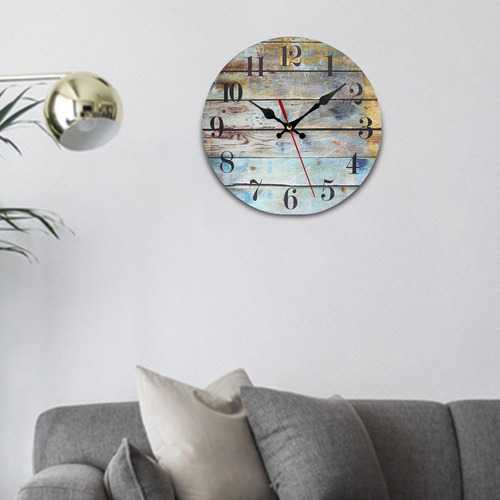 L Relojes De Pared De Madera, Reloj Multicolor