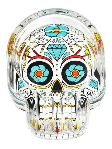 Cenicero De Vidrio Modelo Calavera 