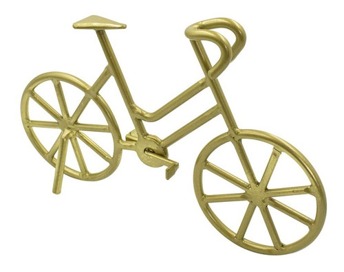 Accesorio Decorativo Bicicleta Metal Color Oro Viejo, Corner