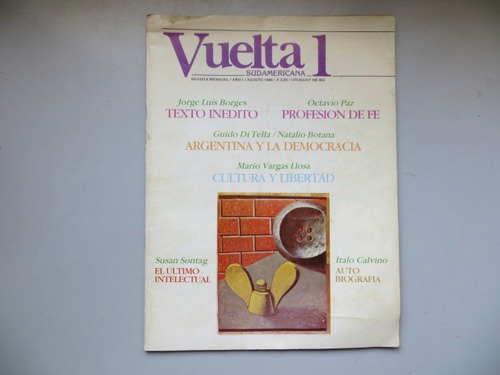Revista Vuelta 1 Sudamerica1986 Sontag Calvino Borges O Paz