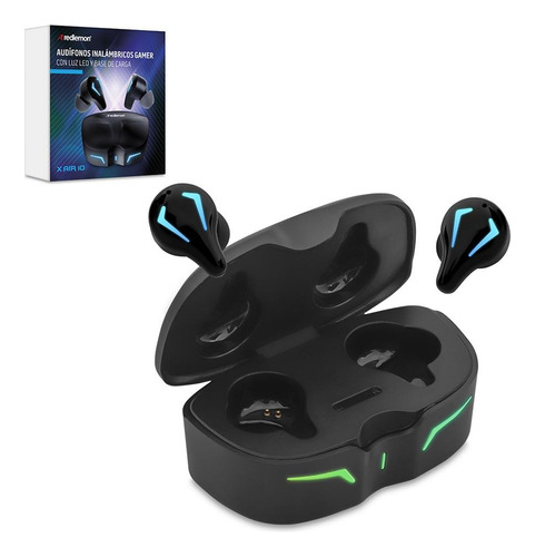 Audifonos Inalambricos Bluetooth Gamer Redlemon X Air 10 Color Negro