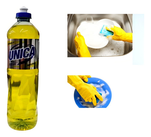 Detergente Neutro Líquido Unica - 500ml Rende + Lava Louças