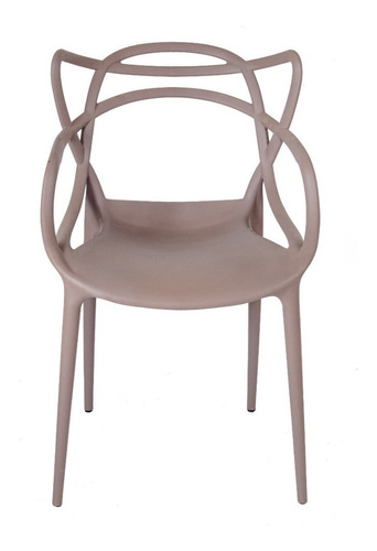 Cadeira de jantar Top Chairs Top Chairs Allegra, estrutura de cor  fendi, 6 unidades
