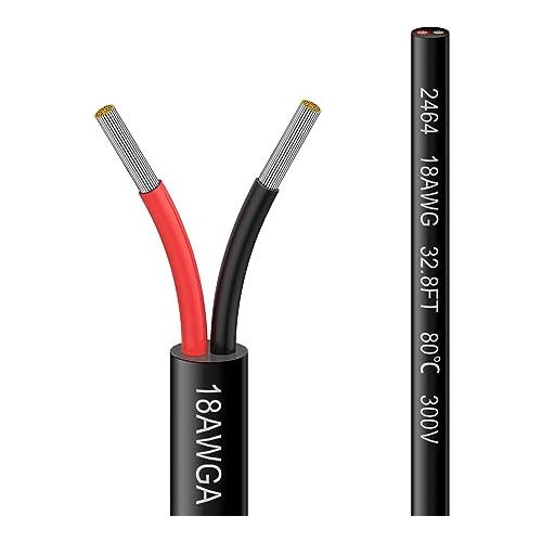 Lightingwill Cable Eléctrico De Calibre 18, 2 Conductores, C