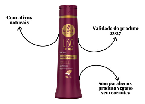 Condicionador Liso Com Força Haskell 500ml