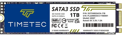 Timetec 1tb Ssd 3d Nand Tlc Sata Iii 6gb/s M.2 2280 Ngff ...