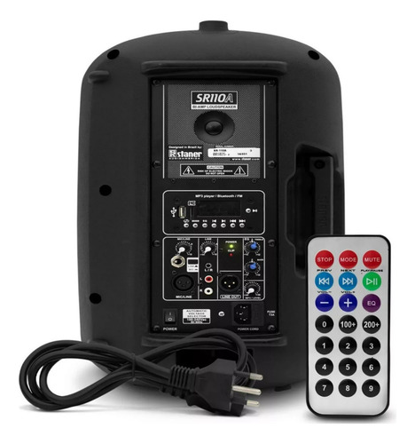 Alto-falante Staner Sr-110a Com Bluetooth Preto 100v/240v