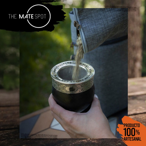 Mate Imperial Uruguayo Con Virola Personalizada + Bombilla
