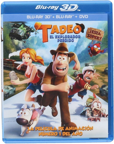 Tadeo El Explorador Perdido Blu Ray 3d + Blu Ray + Dvd Nuevo