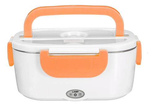 Lonchera Electrica Portatil Inoxidable Vianda Hermetica 220v Naranja