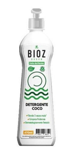 Kit 3x: Detergente De Coco Biodegradável Bioz Green 470ml