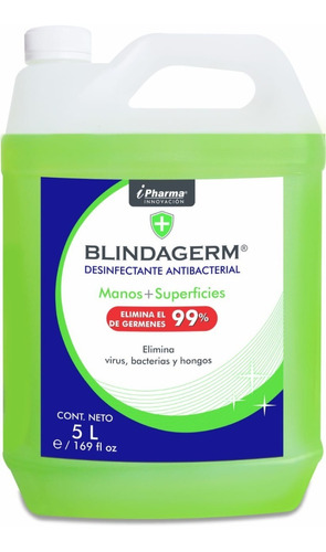 Desinfectante Antibacterial Blindagerm Galón De 5 Litros