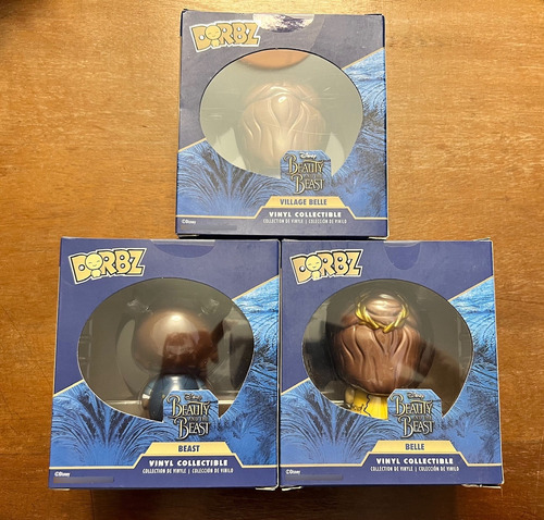 Coleção 3 Bonecos Bela E A Fera - #265#266#267 - Dorbz Vinyl