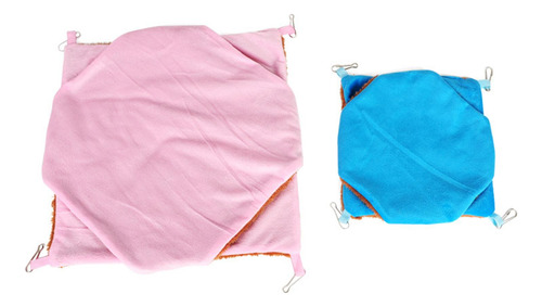 Hamster Hammock Jaula Colgante Casa De Cama Cálida Azul