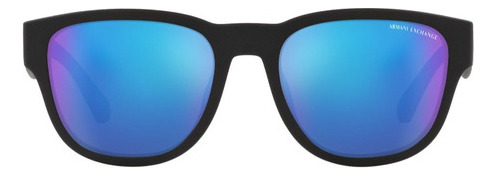 Lentes De Sol Matte Black Espejados Armani Exchange Color Negro