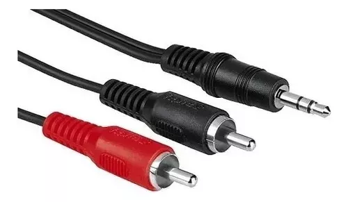 Cable Mini Plug 3.5 a 2 RCA Macho 3 Metros