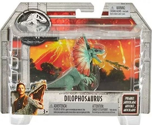 Mattel Mundo Jurassic  Ataque Dilophosaurus  Ref Fpf11