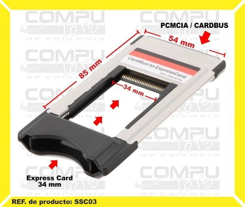 Use Express Card 34mm En Portatil Ref: Ssc03 Computoys Sas