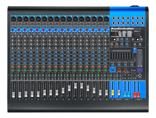 Mezcladora Profesional De 16 Canales Audiobahn Technomix16
