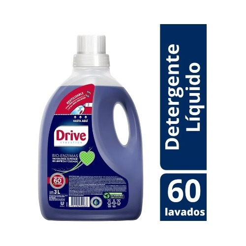 Drive Detergente Líquido Evolution Bioenzimas Botella 3 L