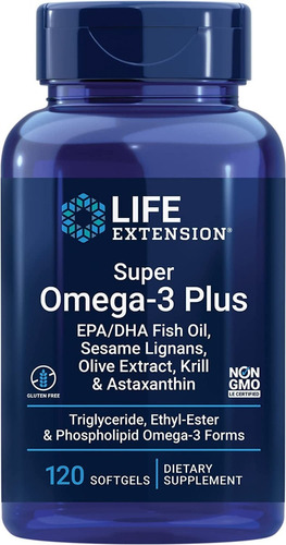 Life Extension Super Omega 3 Plus Krill Sésamo X 120cáps