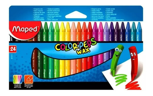 Crayones Maped Colorpeps Wax Triangular X24