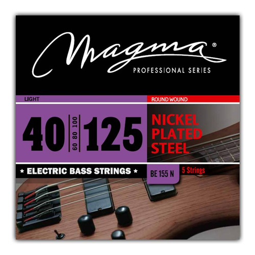 Encordado Magma Bajo 5 Cuerdas Nickel 40-125 Light Be155n