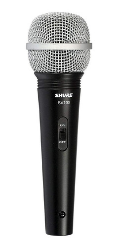 Microfone Shure SV100 Dinâmico Cardioide cor preto/prateado