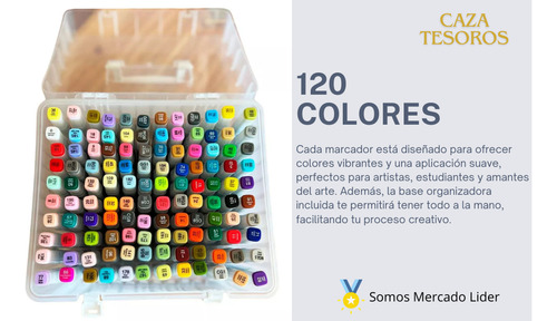 Marcadores Touch X120 Pzs Doble Punta Alcohol Valija