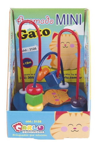 Brinquedo Pedagógico Educativo Aramado Mini Gato Carlu