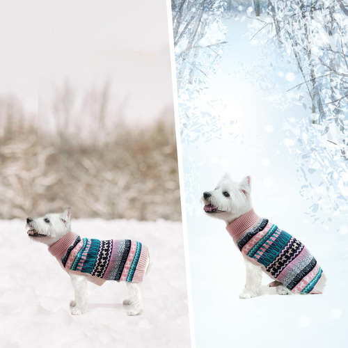 Suéter Para Perro - Abrigo De Invierno Ropa Con Rayas Colori